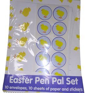 TARGET 2000 Easter Promo Cartwell Easter Pen Pal Yellow Chick Stationery set Y2K